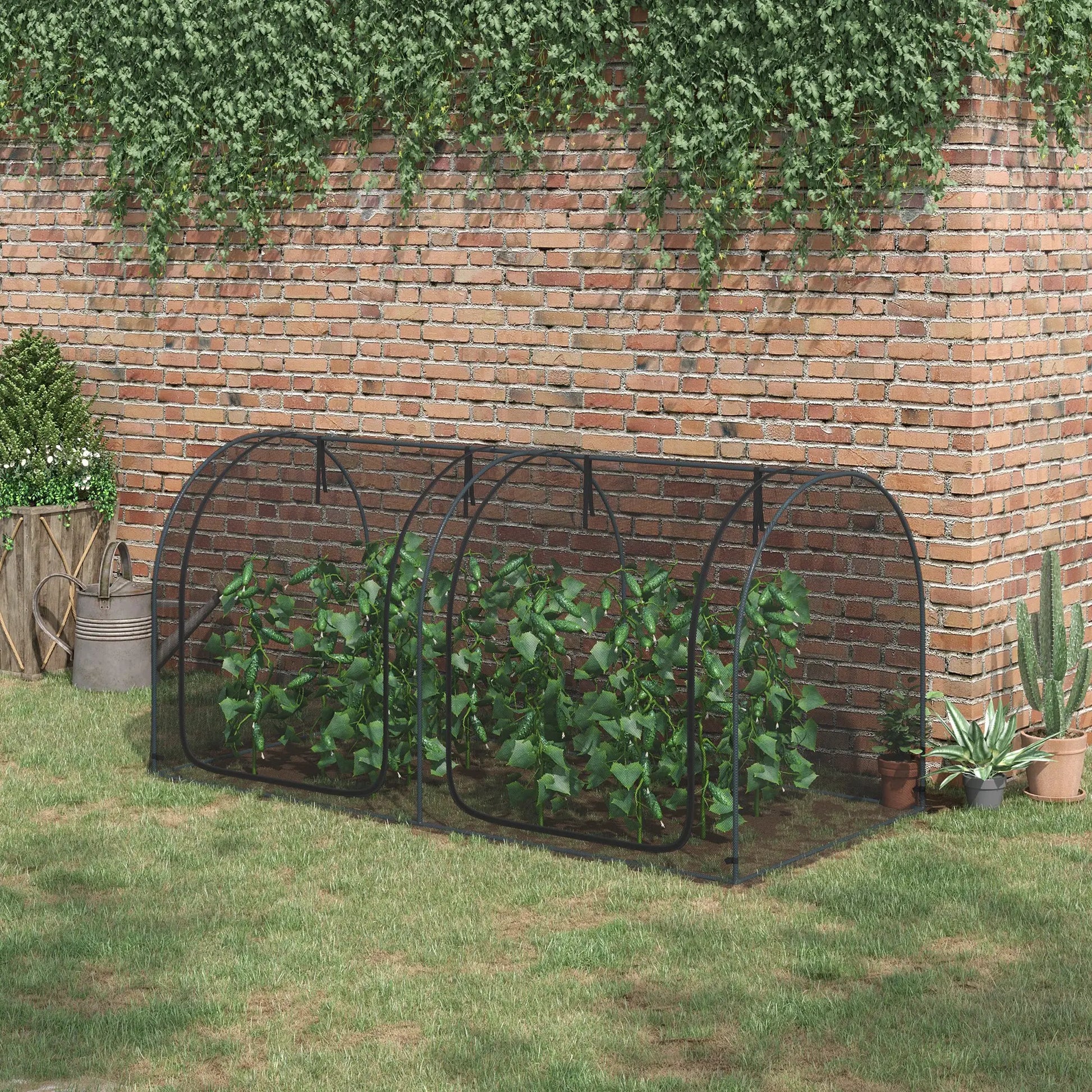 Nancy's Alcobertas Plantenbescherming Net - Tuinnet - Zwart - ± 250 x 120 x 120 cm