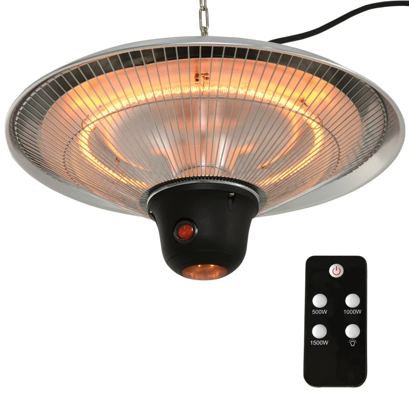 Nancy's Alvelos Terrasverwarming - Terrasverwarmer Hangend - Straalkachel - 1500 W - LED Verlichting