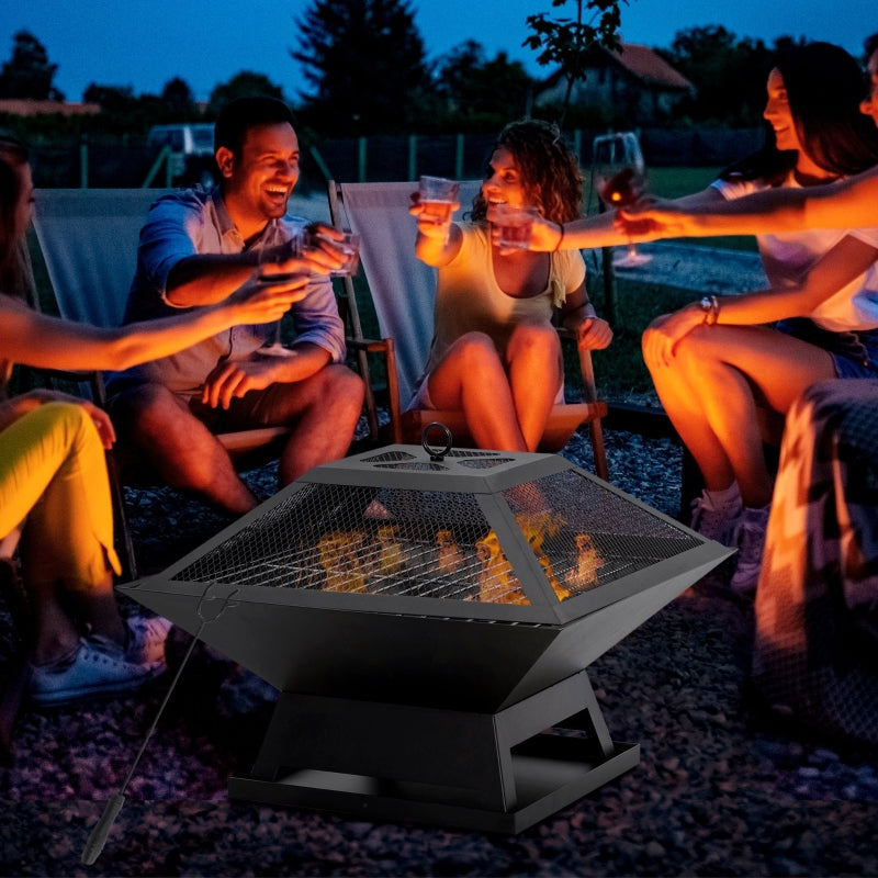 Nancy's Vastuvo Fire Basket - Fire Bowl - Outdoor Fireplace - Black - Steel