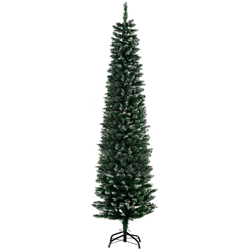 Nancy's Marios Kerstboom - Kunstkerstboom - Kunstboom - Groen met witte takken - Ø 53 x 190 cm