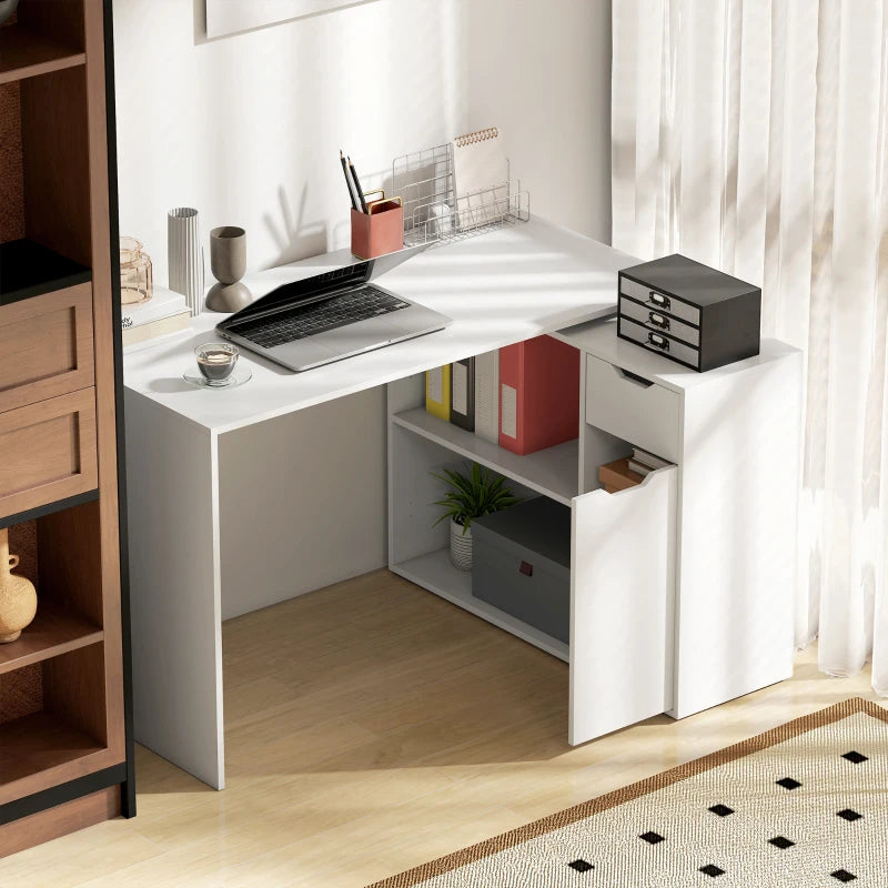 Nancy's Missanello Hoekbureau - Bureau Hoek - Computertafel - Wit -120 x 95 x 75 cm