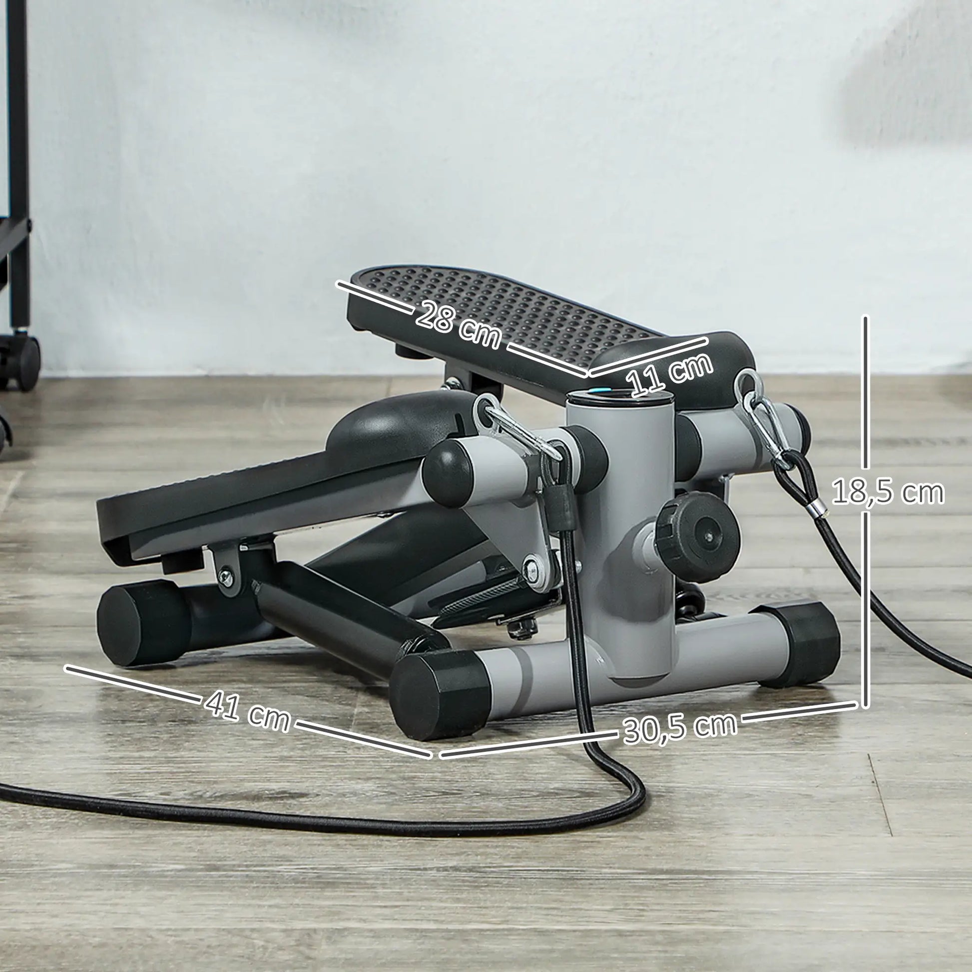 Nancy's Giglio Stepper - Step Apparaat - Fitness Step - LCD-scherm - Grijs
