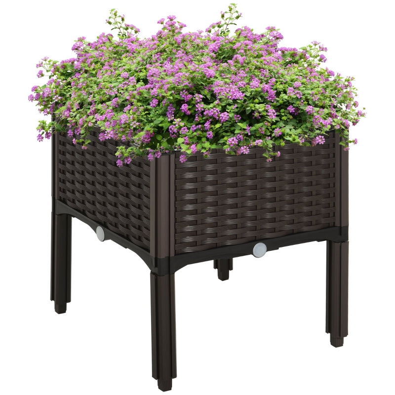 Nancy's Antoine Planter - Garden Bed - Raised Flower Bed - Dark Brown - ± 40 x 40 x 45 cm