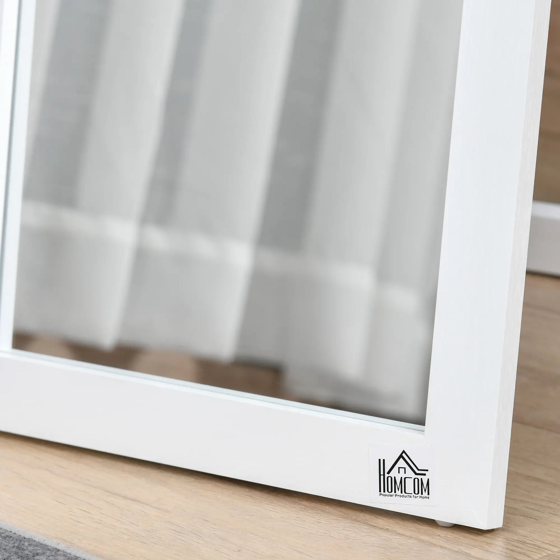 Nancy's Fortezza Staande Spiegel - Kledingspiegel - Wit - ± 35 x 35 x 155 cm