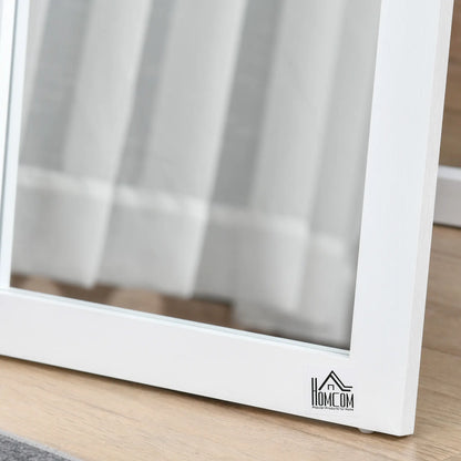Nancy's Fortezza Staande Spiegel - Kledingspiegel - Wit - ± 35 x 35 x 155 cm