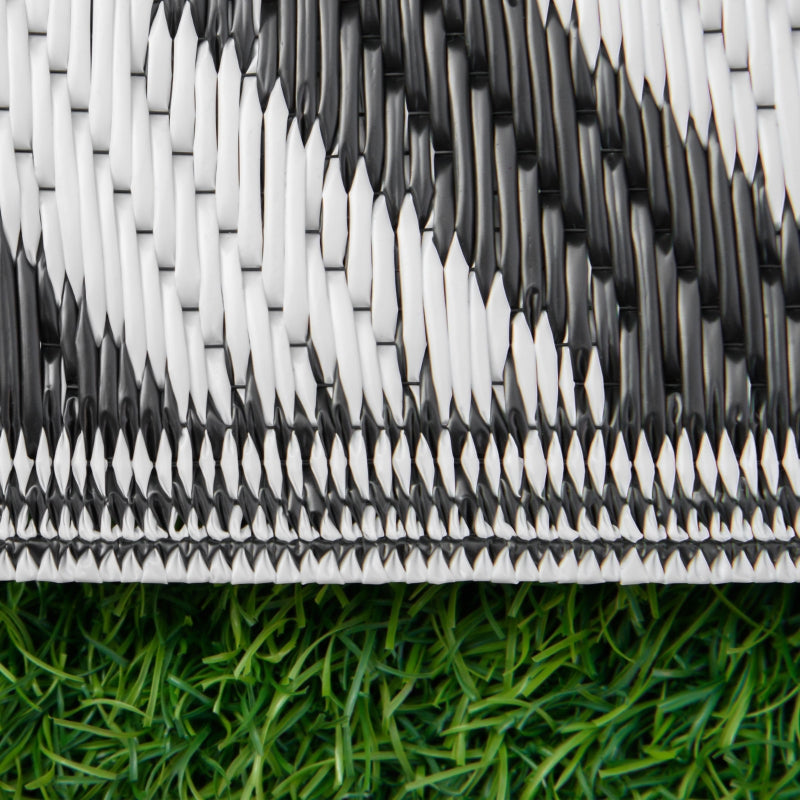 Nancy's Bavaro Buitenkleed - Tuintapijt - Vloerkleed - Tuinkleed - Zwart / Wit - 121 x 182 cm