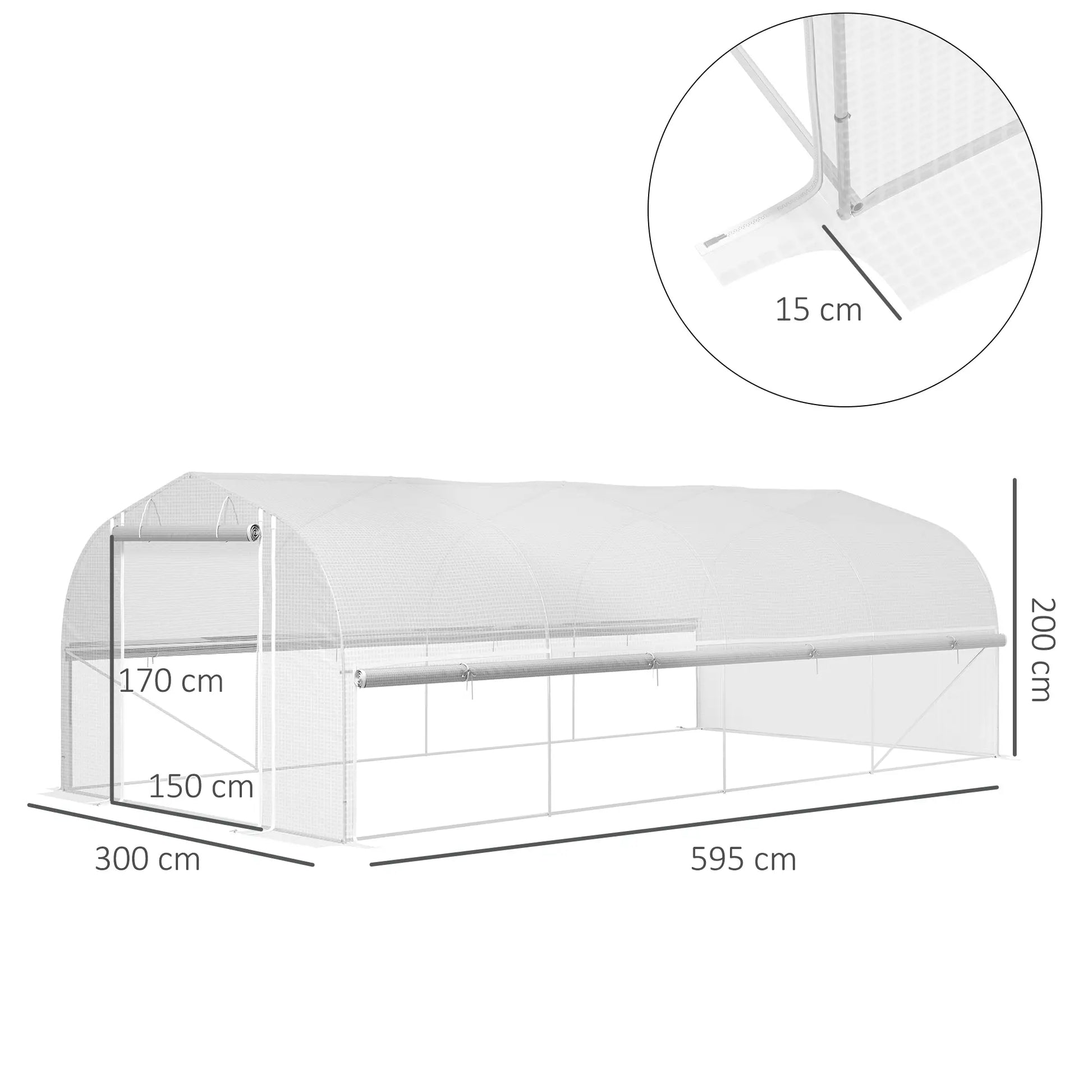 Nancy's Antas Kweekkas - Tuinkas - Plantenkas - Foliekas - Wit - ± 600 x 300 x 200 cm