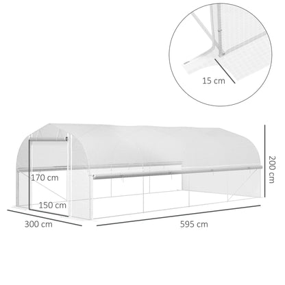 Nancy's Antas Kweekkas - Tuinkas - Plantenkas - Foliekas - Wit - ± 600 x 300 x 200 cm