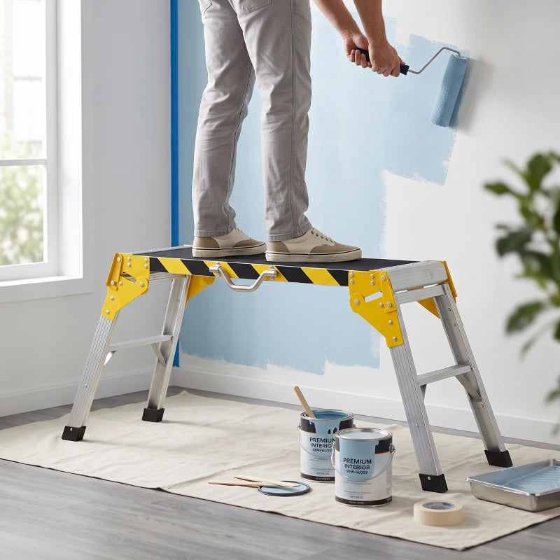Nancy's Tirrenia Werkplatform - Werkbank - Opvouwbare werktafel - Antislip - Zwart - ± 110 x 32 x 50 cm