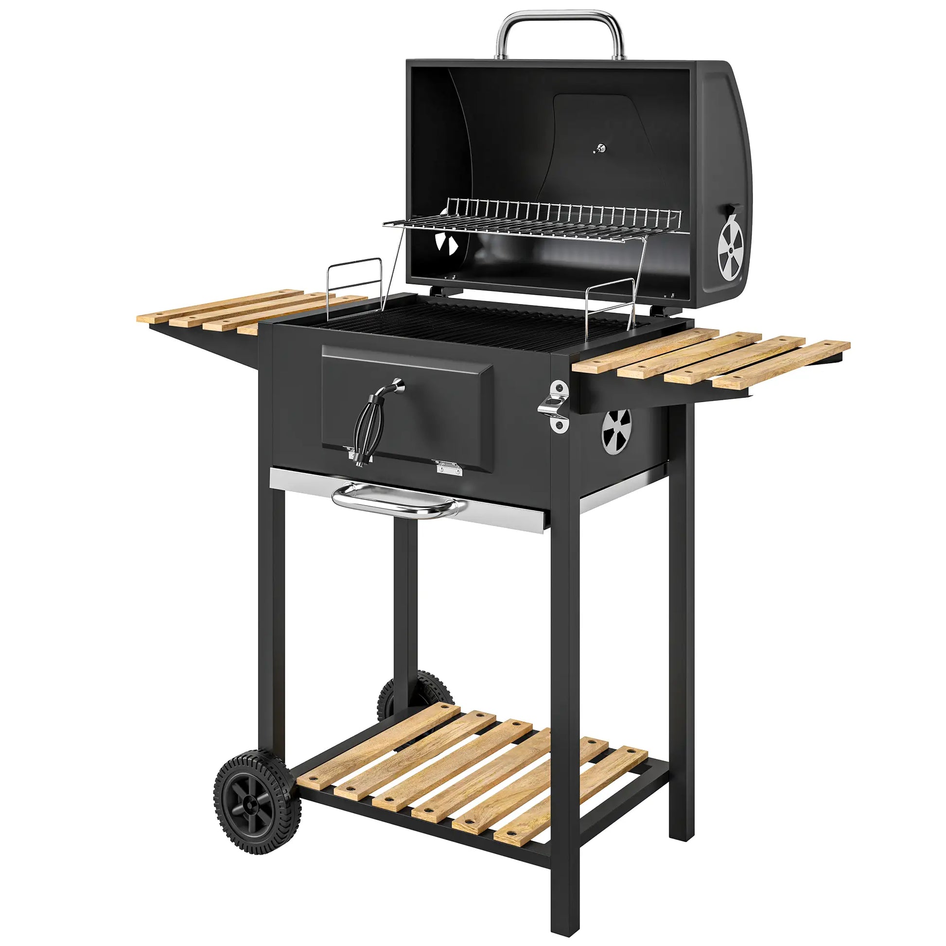 Nancy's Ferentino Barbecue - Houtskool - Grill - BBQ - Zwart / Hout