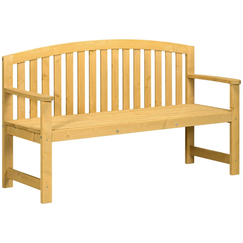 Nancy's Revo Tuinbank - Parkbank - Balkonbank - Houten Bankje - Dennenhout - ± 145 x 50 x 85 cm
