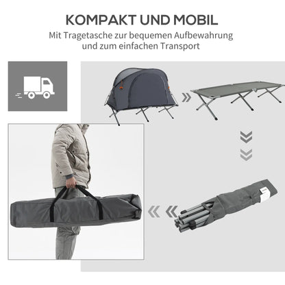 Nancy's Borralha Kampeertent - Camping tent - Campingbed - 1 persoon - Grijs - ± 200 x 85 x 150 cm