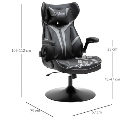Nancy's Anghiari Gamestoel - Gaming Stoel - Ergonomisch - Draaibaar - Verstelbaar - Zwart / Wit