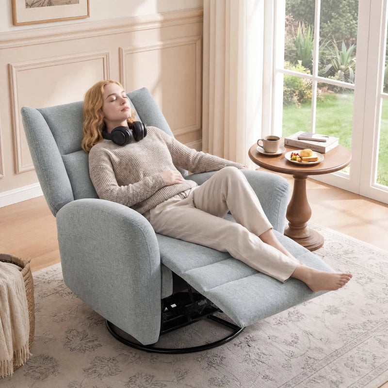 Nancy's Sporminore Relaxfauteil - Loungestoel - Relaxstoel - Verstelbaar - Grijs - Stof