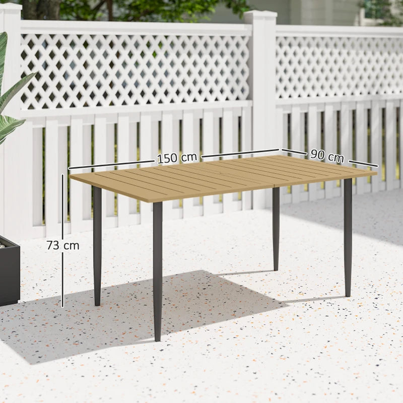 Nancy's Silandro Tuintafel - Eettafel voor buiten - Buitentafel - Bruin - ± 150 x 90 x 75 cm