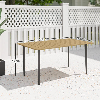 Nancy's Silandro Tuintafel - Eettafel voor buiten - Buitentafel - Bruin - ± 150 x 90 x 75 cm