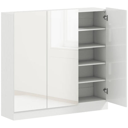 Nancy's Montecorice Schoenenkast - Opbergkast voor Schoenen - Schoenenrek - Wit - ± 105 x 35 x 110 cm