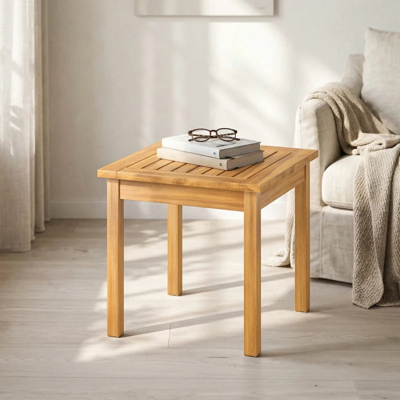 Nancy's Sellano Balkontafel - Tuintafel - Bijzettafel voor buiten - Acaciahout - ± 50 x 50 x 45 cm