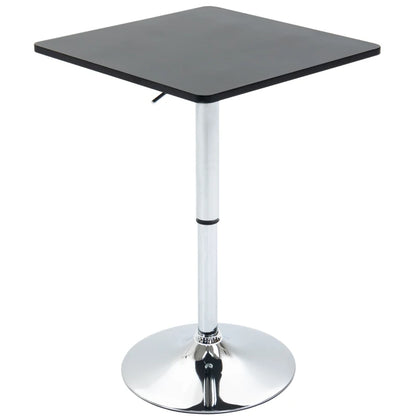 Nancy's Lagares Bartafel - Hoge Tafel - In Hoogte Verstelbaar - Zwart / Zilver - Staal - Ø 60 cm