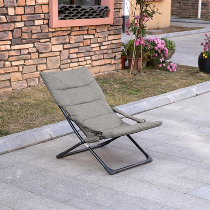 Chaise de jardin Mona de Nancy - Chaise longue - Gris