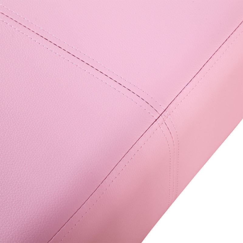 Nancy's Bronco Kinderbank Met Voetenbank - Kinderfauteuil - 2-Delige Set - Roze