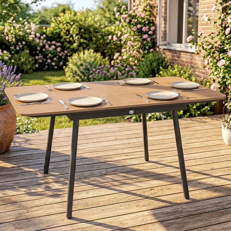 Nancy's Silea Tuintafel - Buitentafel - Eettafel voor buiten - Teak - 140 x 80 x 75 cm
