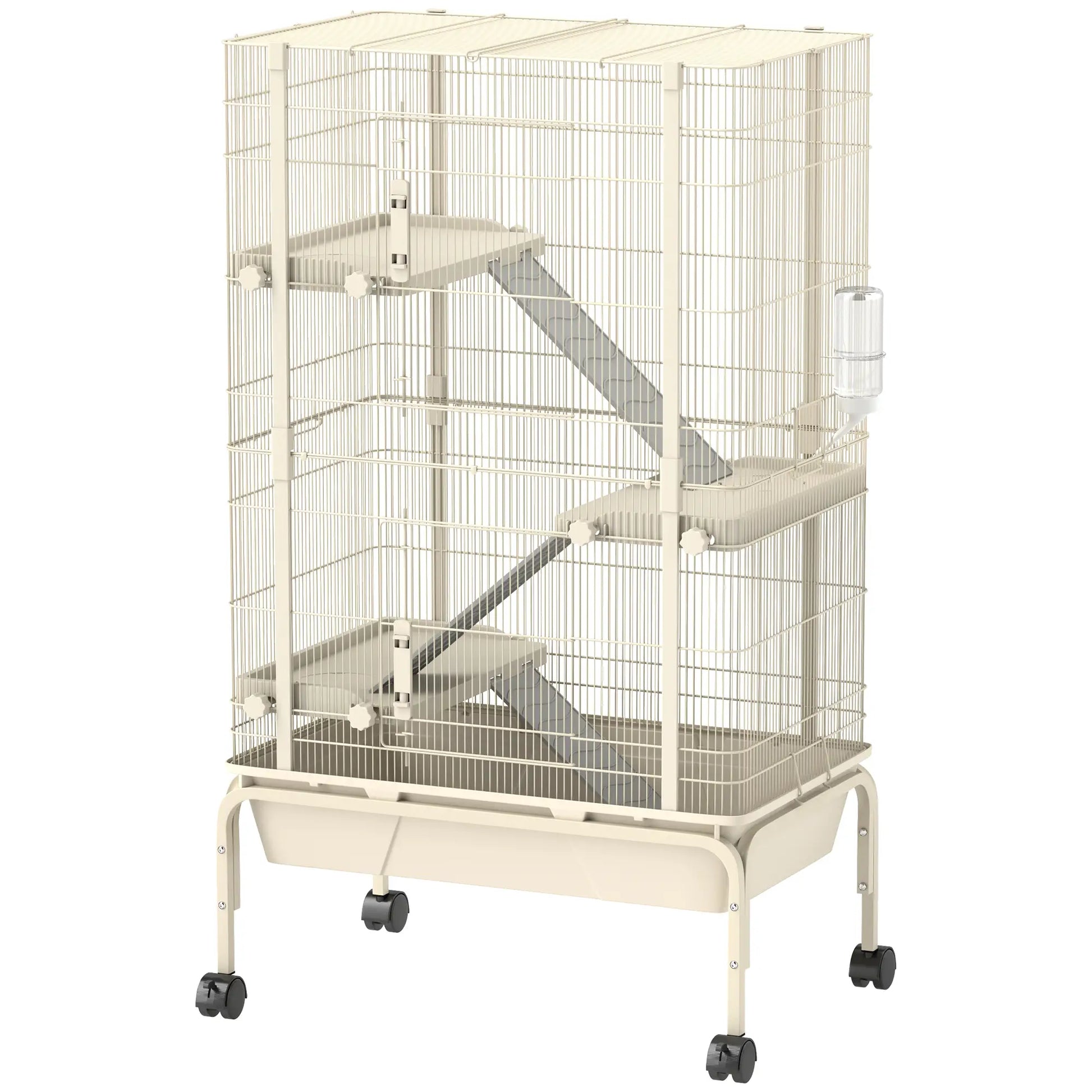 Nancy's Foza Knaagdierkooi - Hamsterkooi - Beige - ± 70 x 45 x 120 cm