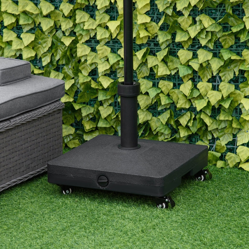 Nancy's Pascal Parasolvoet - Parasol standaard - Zwart - HDPE - Geschikt voor parasolstokken van Ø22 mm tot Ø38 mm