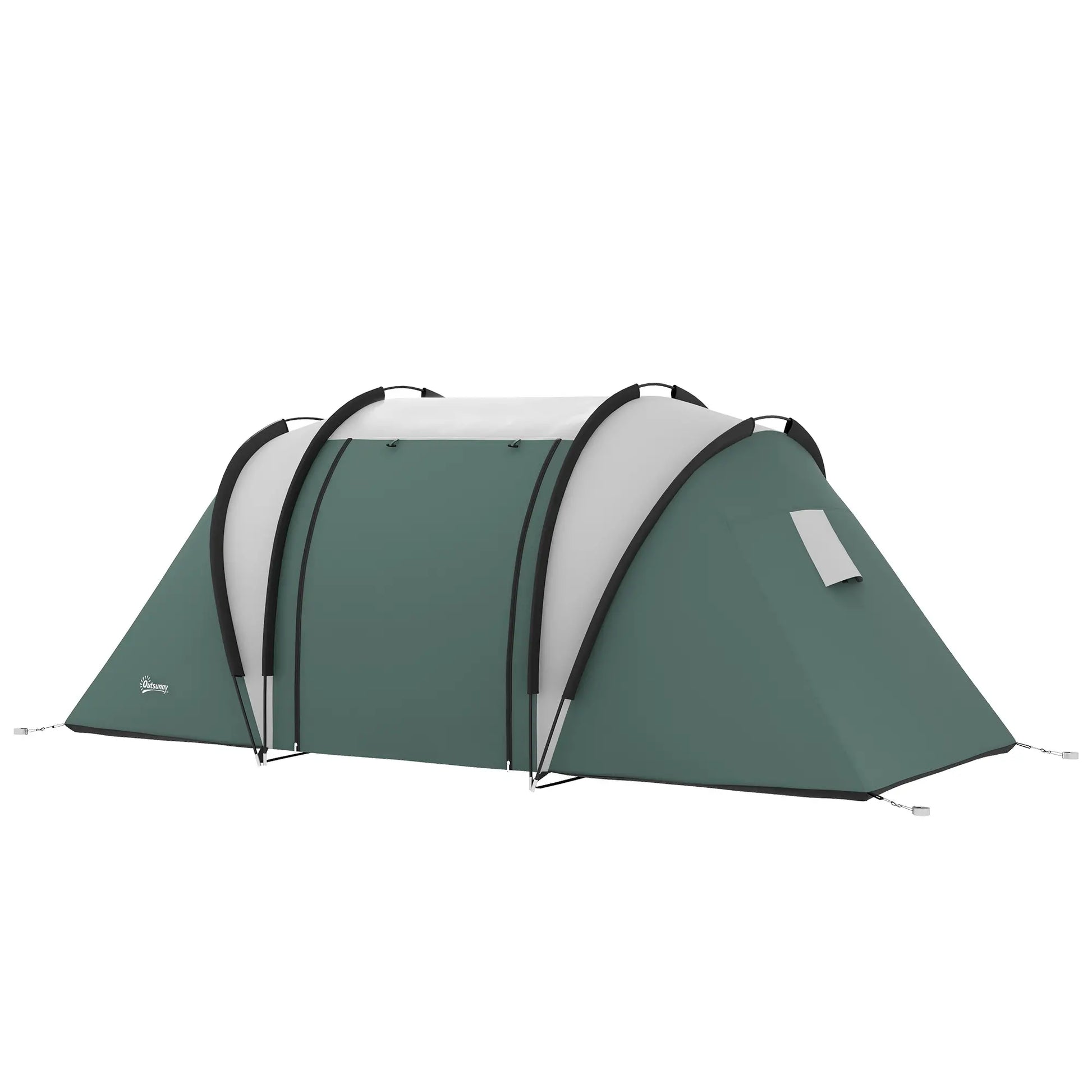 Nancy's Garlenda Kampeertent - Campingtent - 2-Slaapkamer Woontent - Waterdicht - Groen- 450 x 220 x 180 cm