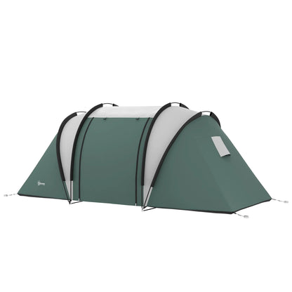 Nancy's Garlenda Kampeertent - Campingtent - 2-Slaapkamer Woontent - Waterdicht - Groen- 450 x 220 x 180 cm