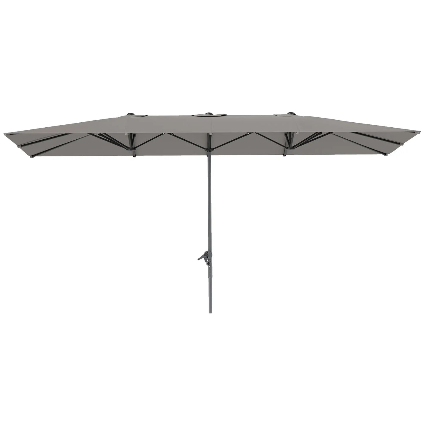 Nancy's Cremeno Parasol - Tuinparasol - UV-Bestendig - Grijs - ± 450 x 265 x 265 cm