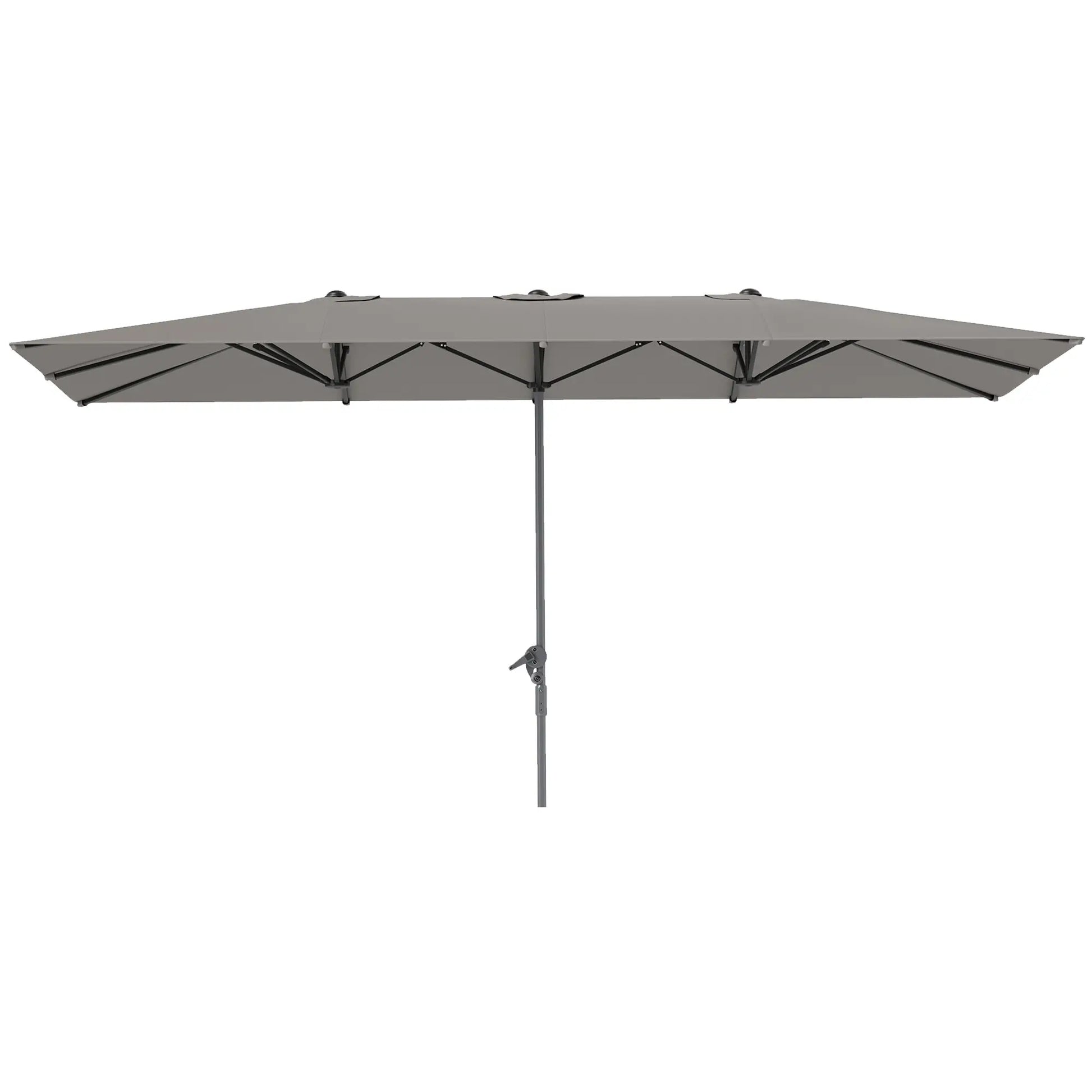 Nancy's Cremeno Parasol - Tuinparasol - UV-Bestendig - Grijs - ± 450 x 265 x 265 cm