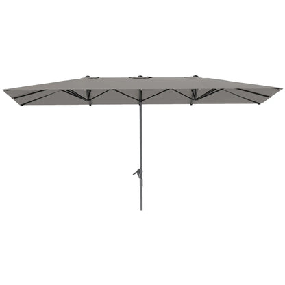 Nancy's Cremeno Parasol - Tuinparasol - UV-Bestendig - Grijs - ± 450 x 265 x 265 cm