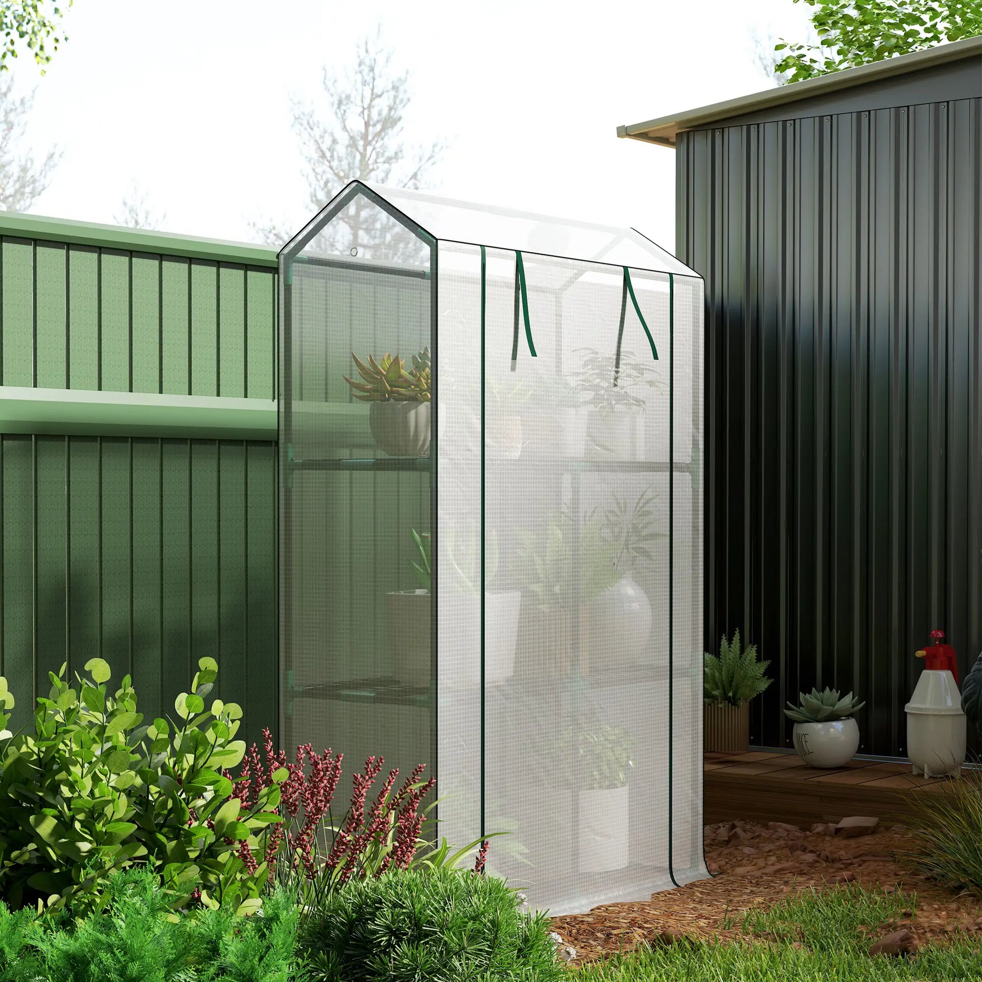 Nancy's Monsaraz Tomatenhuis - Kweekkas - Plantenkas - Tuinkas - Wit - 100 x 40 x 150 cm