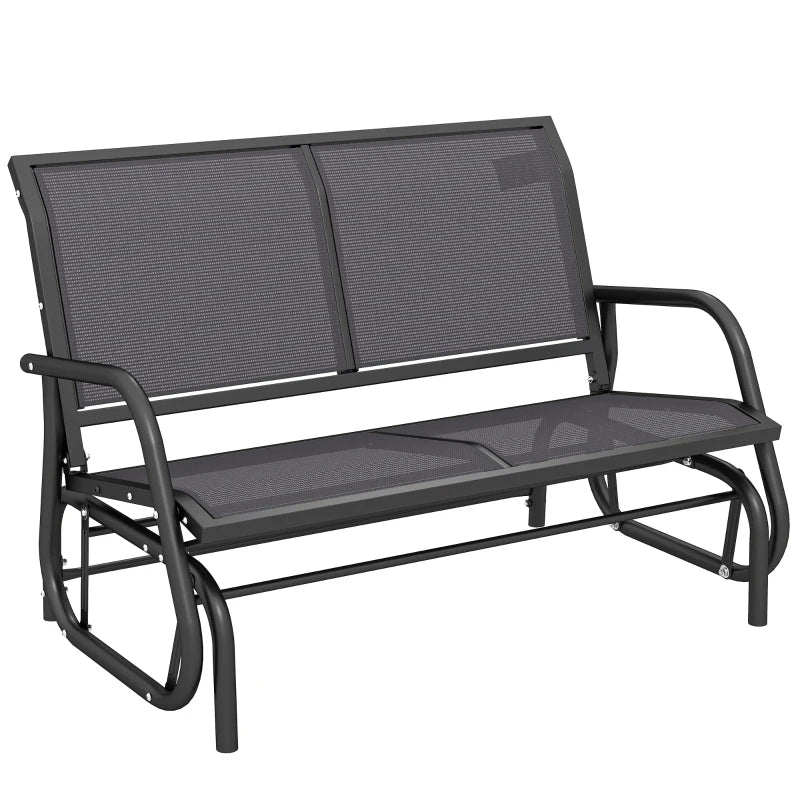 Nancy's Reschen Tuinbank - Balkonbank - Ligstoel - Balkonligstoel - Grijs - 120 x 70 x 85 cm