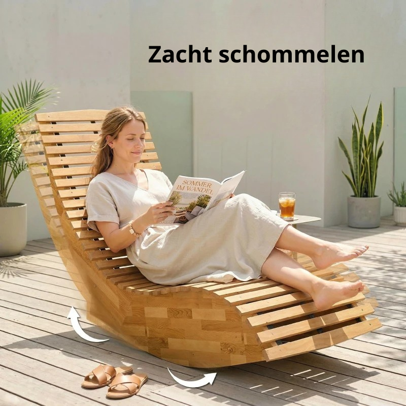 Nancy's Sardara Ligbed - Loungebed - Ergonomisch - Opvouwbaar - Acaciahout