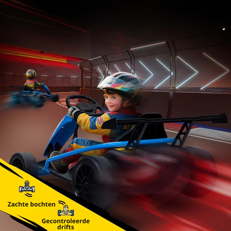 Nancy's Peveragno Elektrische auto voor kinderen - Elektrische skelter - Kinderauto - Elektrische kart - 6-13 km/u - Blauw