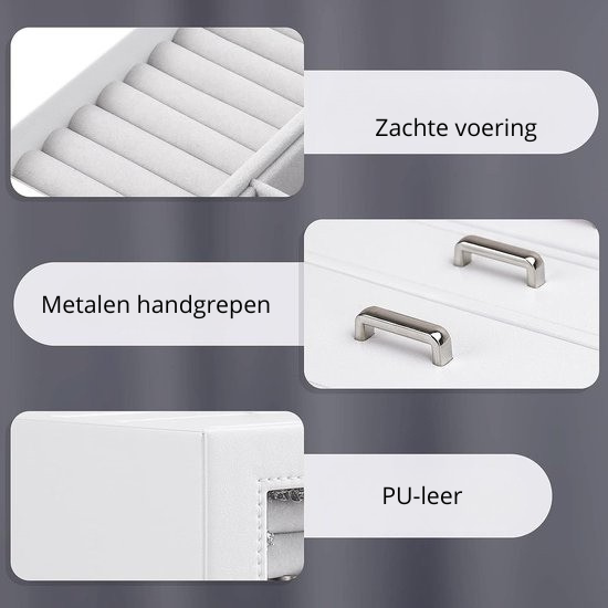 Nancy's Pantano Sieradendoos - Sieradendoosje - Sieraden Kistje - Sieraden Display - Wit