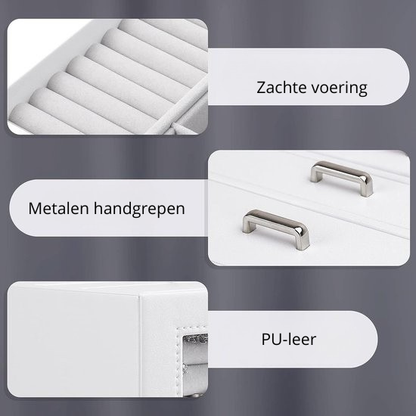 Nancy's Pantano Sieradendoos - Sieradendoosje - Sieraden Kistje - Sieraden Display - Wit