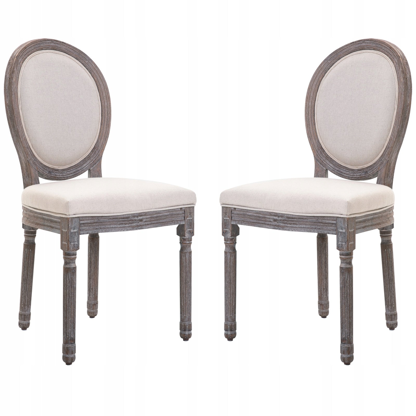 Second chance HOMCOM Set of 2 dining room chairs retro design