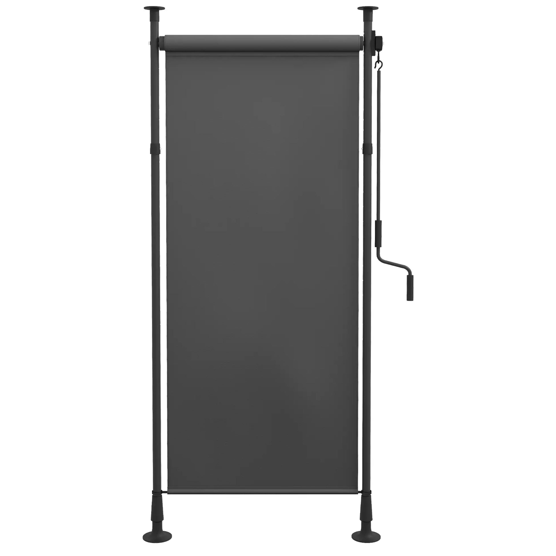 Nancy's Champdepraz Klemluifel - Zonnescherm - Privacyscherm - Luifel - Verstelbaar - Grijs - 120 x 220-310 cm
