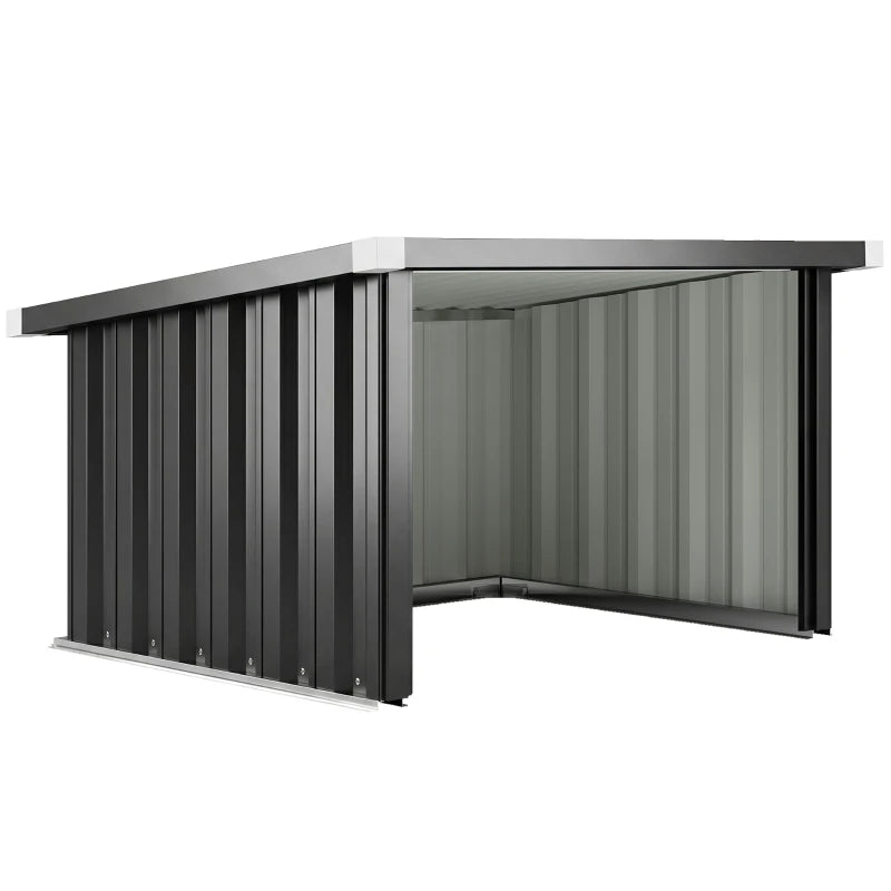 Nancy's Prunetta Opbergschuur voor robotmaaier - Robotmaaier garage - Grijs - Staal - ± 110 x 85 x 60 cm