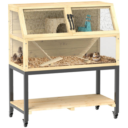 Nancy's Irivo Knaagdierenkooi - Dwerghamsterkooi - Hamsterkooi - Rattenkooi - Dennenhout - ± 90 x 40 x 100 cm