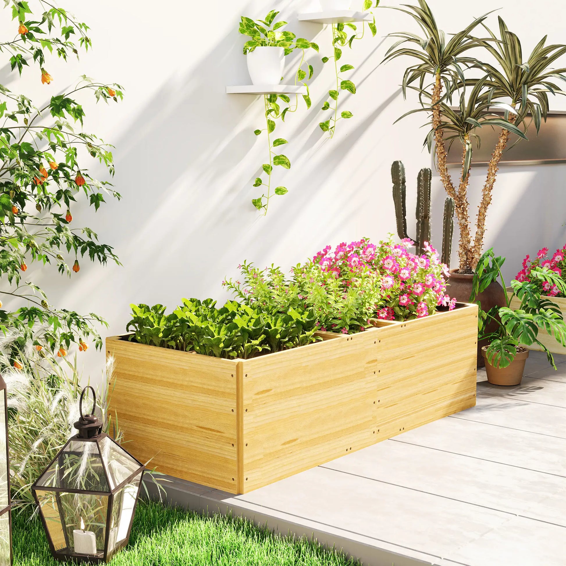 Nancy's Tábua Plantenbak - Bloembak - Verhoogd Tuinbed - Dennenhout - 140 x 60 x 40 cm