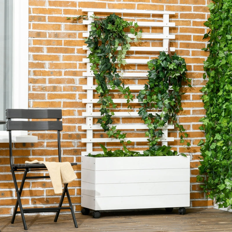 Nancy's Marbilla Plantenbak - Verhoogd Bloembed - Tuinbed - Bloembak - Dennenhout - ± 75 x 30 x 155 cm