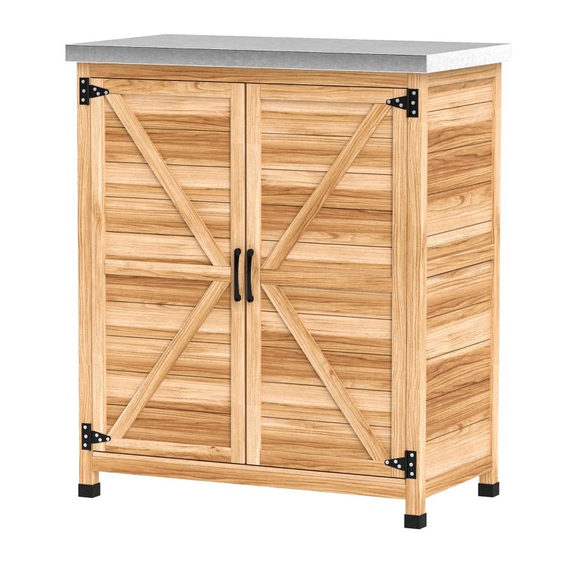Nancy's Taino Tuinkast - Opbergkast Buiten - Buitenkast - Vurenhout - ± 80 x 45 x 90 cm