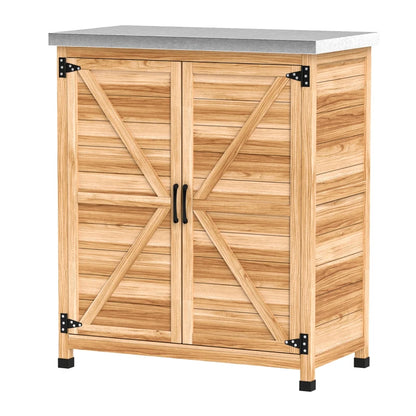 Nancy's Taino Tuinkast - Opbergkast Buiten - Buitenkast - Vurenhout - ± 80 x 45 x 90 cm