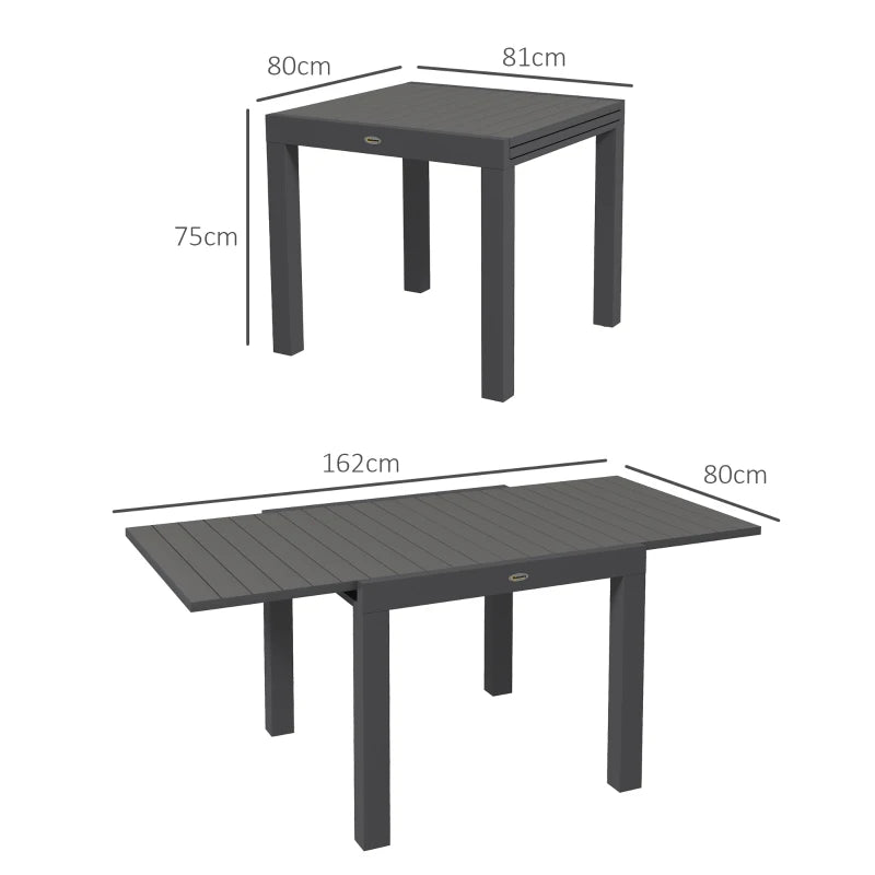 Nancy's Ramada Tuintafel - Terrastafel - Tafel voor buiten - Uitschuifbaar -  Grijs