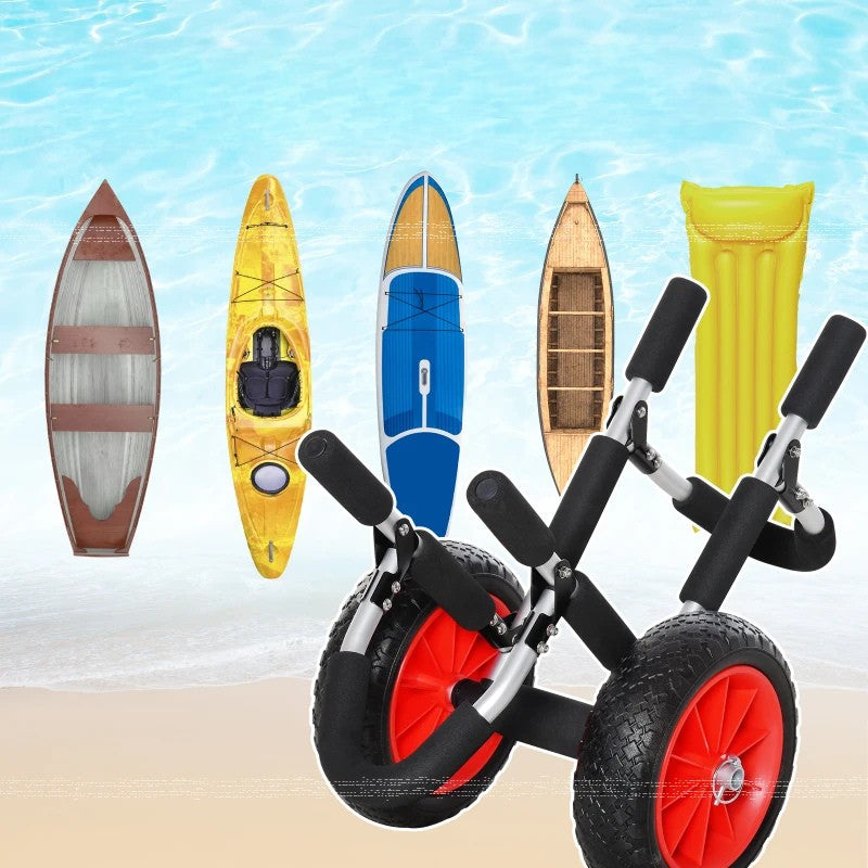 Nancy's Quarona Surfwagen - Kajakwagen - Bootwagen - Opvouwbaar - ± 65 x 55 x 40 cm