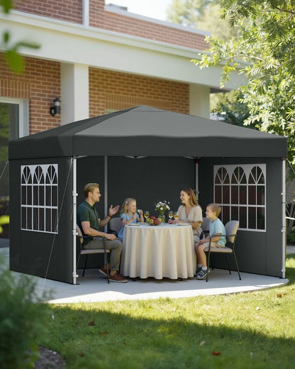 Nancy's Rubiana Partytent - Tuintent - Zonwering - Opvouwbaar - Grijs - 300 x 300 x 260 cm